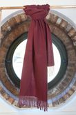 Highland Cotton Cashmere Scarf Burgundy /20=